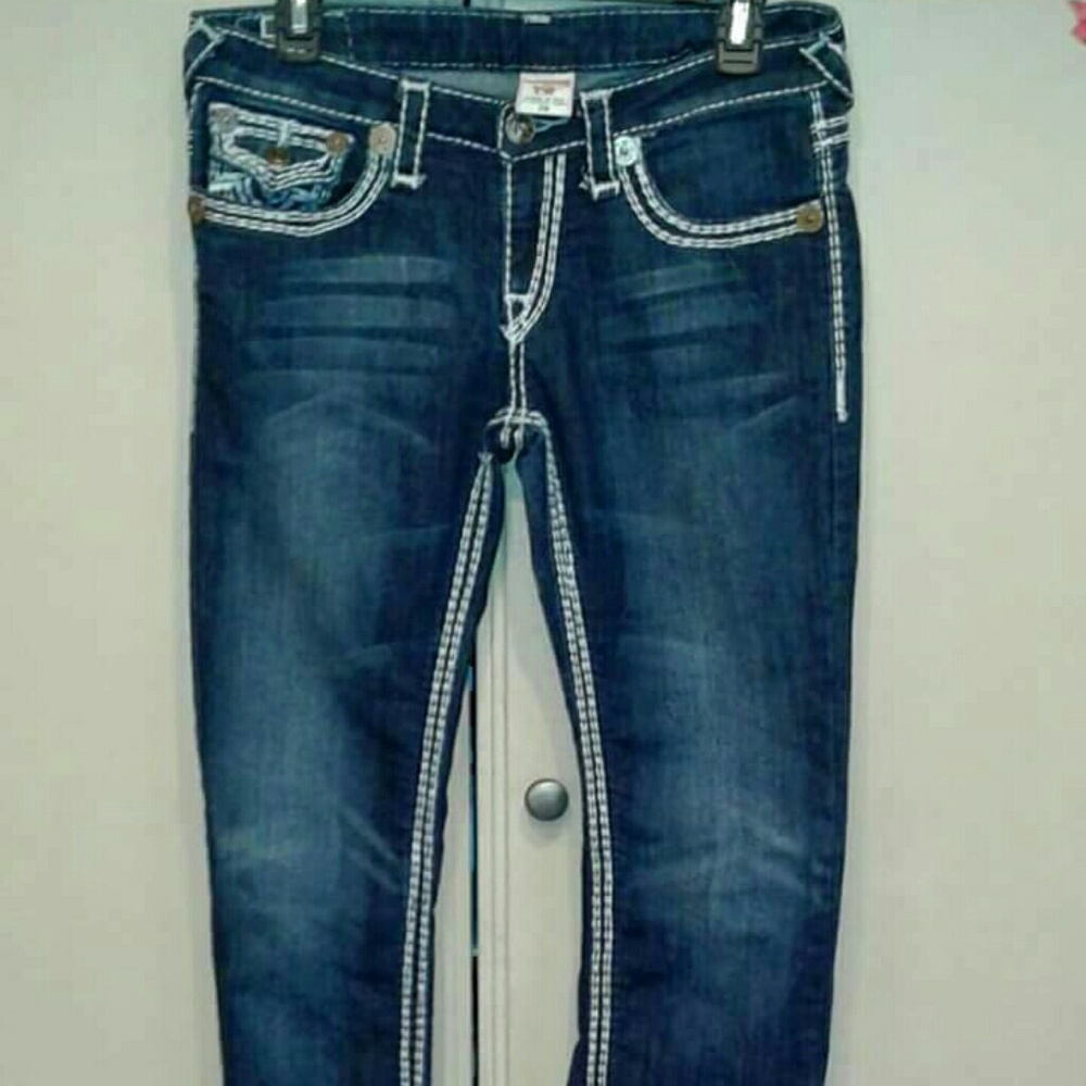 NEW TRUE RELIGION MID RISE SKINNY JEANS  SZ 29/32